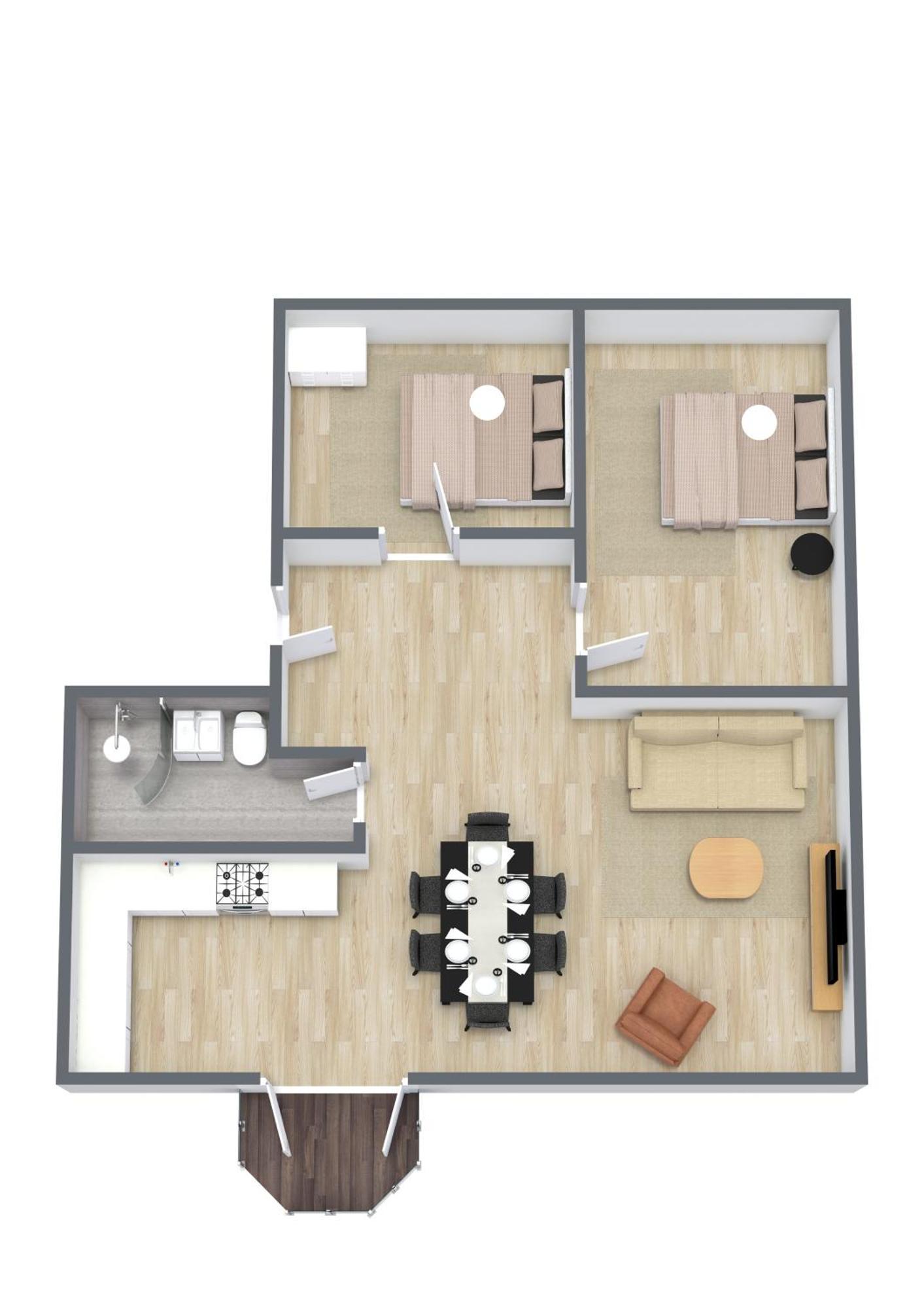Newly Renovated 2br With Large Balcony